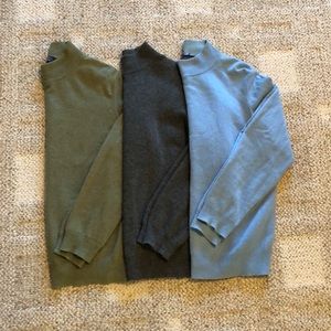 SOLD!!! 3 Charter Club Cashmere Mock-beck Sweaters
